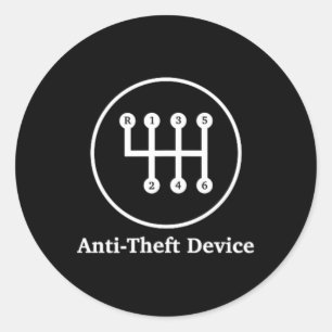 Anti-theft Device Shift - For Car Lovers  Classic Round Sticker