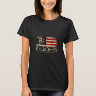 Anti Trump 8647 86 47 Us Flag We The People Impeac T-Shirt
