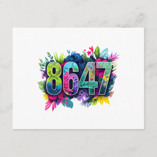 Anti Trump 8647 Floral Resist 86 47 Impeach Trump  Enclosure Card