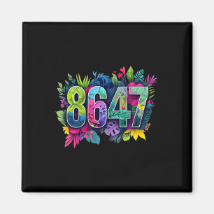 Anti Trump 8647 Floral Resist 86 47 Impeach Trump Magnet