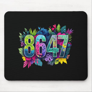 Anti Trump 8647 Floral Resist 86 47 Impeach Trump Mouse Pad