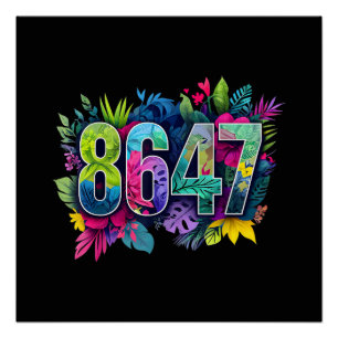 Anti Trump 8647 Floral Resist 86 47 Impeach Trump Poster