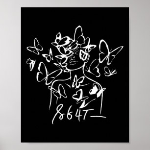 Anti Trump 8647 Floral Resist 86 47 Impeach Trump  Poster