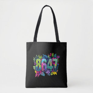 Anti Trump 8647 Floral Resist 86 47 Impeach Trump Tote Bag
