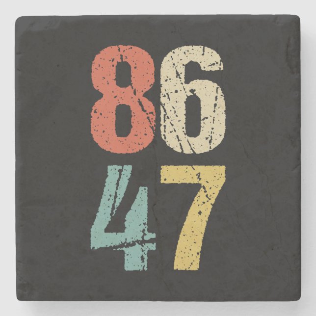 Anti-Trump - 86 47 I Stone Coaster (Front)