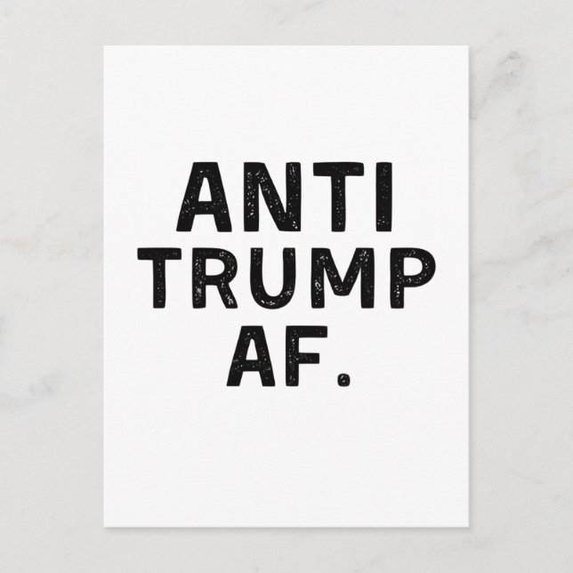 Anti Trump AF American Democracy  Postcard (Front)