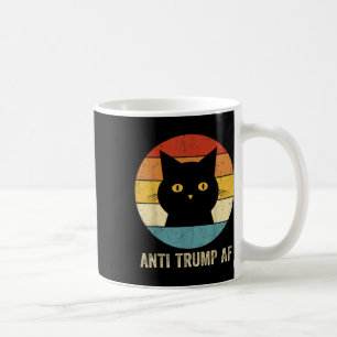 Anti Trump Af Tee Retro Funny Anti Trump Cat  Coffee Mug