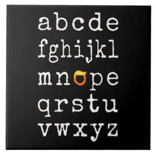 Anti-Trump Alphabet - Nope V Ceramic Tile