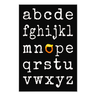 Anti-Trump Alphabet - Nope V Photo Print