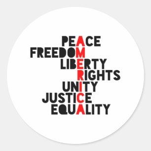 Anti-trump America Meaning1  Classic Round Sticker