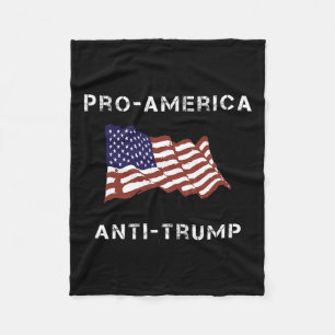 Anti-trump American Usa Flag Fleece Blanket
