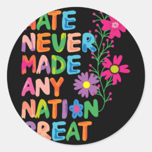 Anti Trump Artistic Floral Democrat President Libe Classic Round Sticker