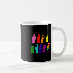 Anti-trump Asl Sign Language Lgbtq+ Protest  Coffee Mug