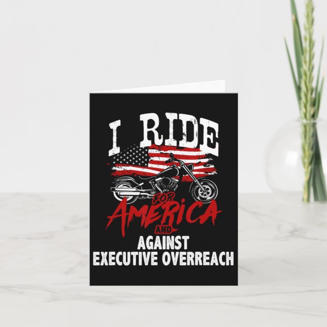 Anti Trump Biker Resist Against Executive Overreac Card (Front)