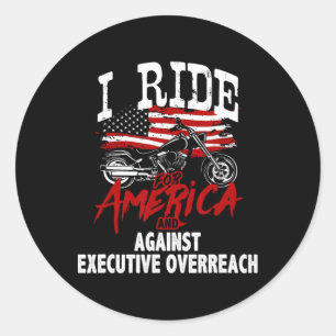 Anti Trump Biker Resist Against Executive Overreac Classic Round Sticker