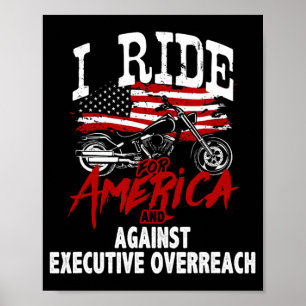 Anti Trump Biker Resist Against Executive Overreac Poster