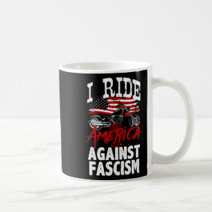 Anti Trump Biker Resist Against Fascism Protest Coffee Mug
