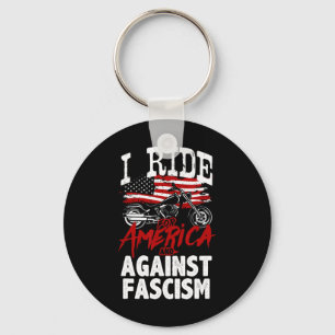 Anti Trump Biker Resist Against Fascism Protest Key Ring