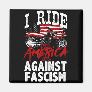 Anti Trump Biker Resist Against Fascism Protest Magnet