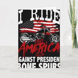 Anti Trump Biker Resist Against President Bone Spu Card