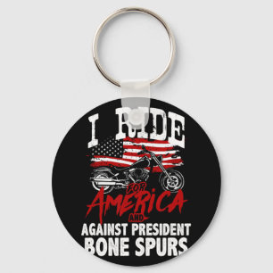 Anti Trump Biker Resist Against President Bone Spu Key Ring