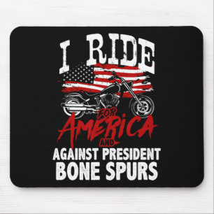Anti Trump Biker Resist Against President Bone Spu Mouse Pad