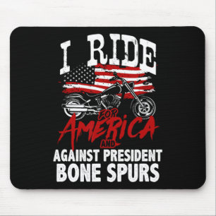 Anti Trump Biker Resist Against President Bone Spu Mouse Pad