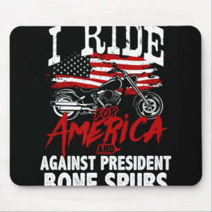 Anti Trump Biker Resist Against President Bone Spu Mouse Pad