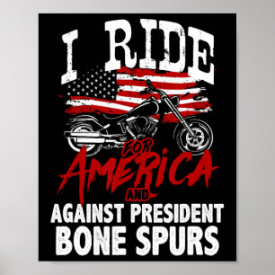 Anti Trump Biker Resist Against President Bone Spu Poster