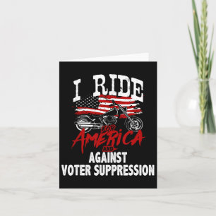 Anti Trump Biker Resist Against Voter Suppression  Card