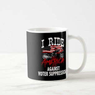 Anti Trump Biker Resist Against Voter Suppression  Coffee Mug