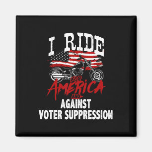 Anti Trump Biker Resist Against Voter Suppression Magnet