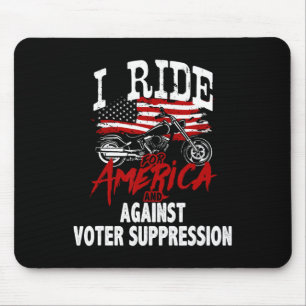 Anti Trump Biker Resist Against Voter Suppression Mouse Pad