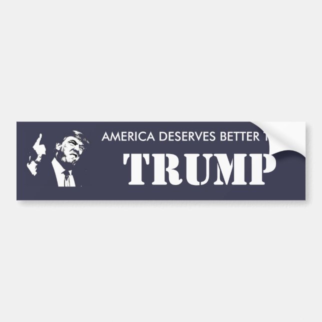 Anti-Trump Bumper Sticker: America Deserves Better Sticker (Front)