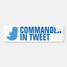 Anti-Trump Bumper Sticker: "Commander In Tweet"