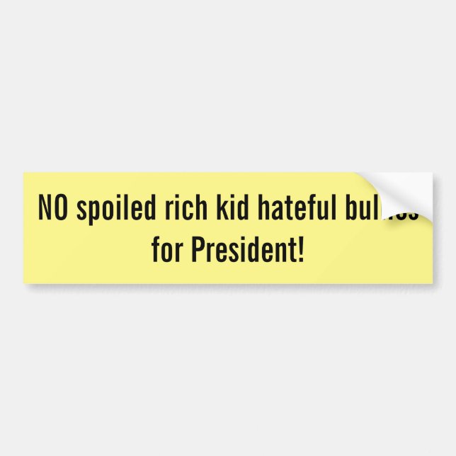 Anti Trump Bumpersticker Bumper Sticker (Front)