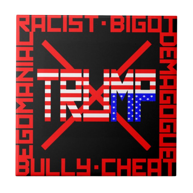 Anti Trump Ceramic Tile (Front)