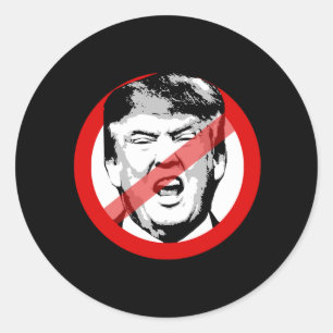 ANTI-TRUMP - - - CLASSIC ROUND STICKER
