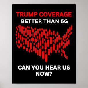 Anti-trump Coverage Better Than 5g Us Map Red Stoc Poster