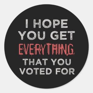 Anti-Trump Everthing You Voted For Classic Round Sticker
