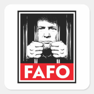 Anti-Trump FAFO Square Sticker