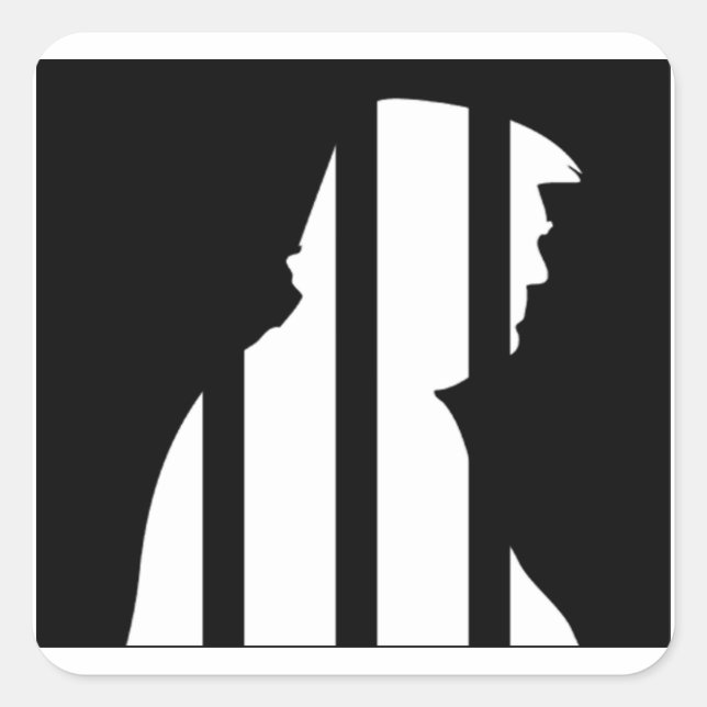 Anti Trump Felon Trump for Prison 2024 Square Sticker (Front)
