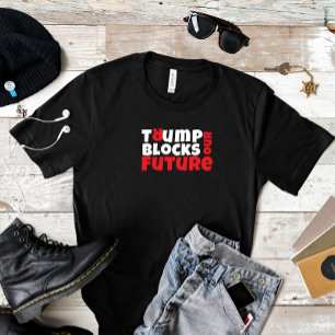 Anti Trump feminist protest slogan red black Tri-Blend Shirt