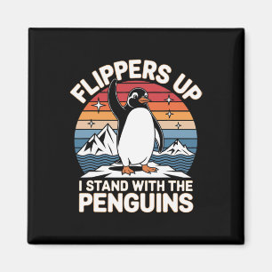 Anti Trump Flippers Up I Stand With The Penguins M Magnet