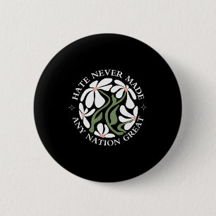 Anti Trump Floral Butterflies Democrat President L 6 Cm Round Badge