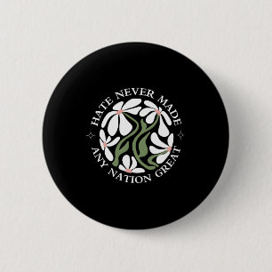 Anti Trump Floral Butterflies Democrat President L 6 Cm Round Badge