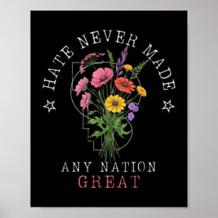 Anti Trump Floral Butterflies Democrat President L Poster
