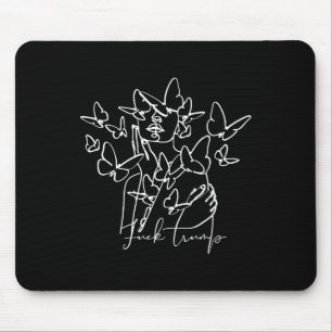 Anti Trump Floral Butterflies Democrat President Mouse Pad