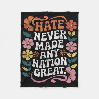 Anti Trump Floral Democrat President Liberal 1 Fleece Blanket