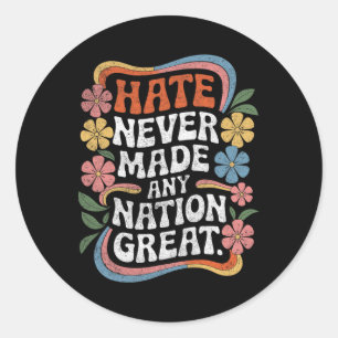 Anti Trump Floral Democrat President Liberal 3  Classic Round Sticker